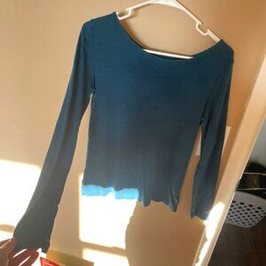Teal long sleeve shirt